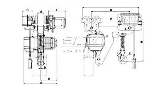 HSY環鏈電動葫蘆結構圖